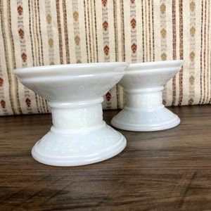 Vintage Milk Glass Candlesticks Taper or Pillar Candle Holders Most Size Candles